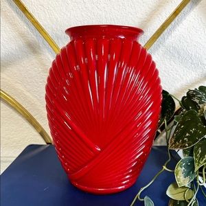 Art Deco Revival Glass Drape Vase